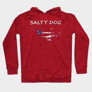 Salty Dog Painted American Flag Marlins Skeletons Hoodie